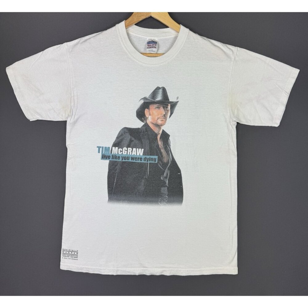 Vintage Y2K Tim McGraw Country Music Album Tour Promo Dancehall Doctors White T